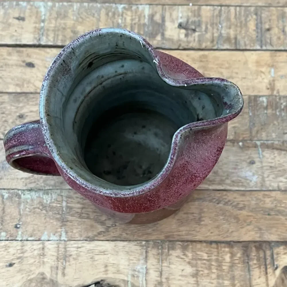 Studio Art Pottery Stoneware Pitcher 7.5